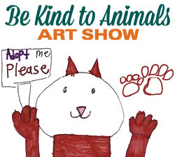 Kids drawing - be kind to animals art show