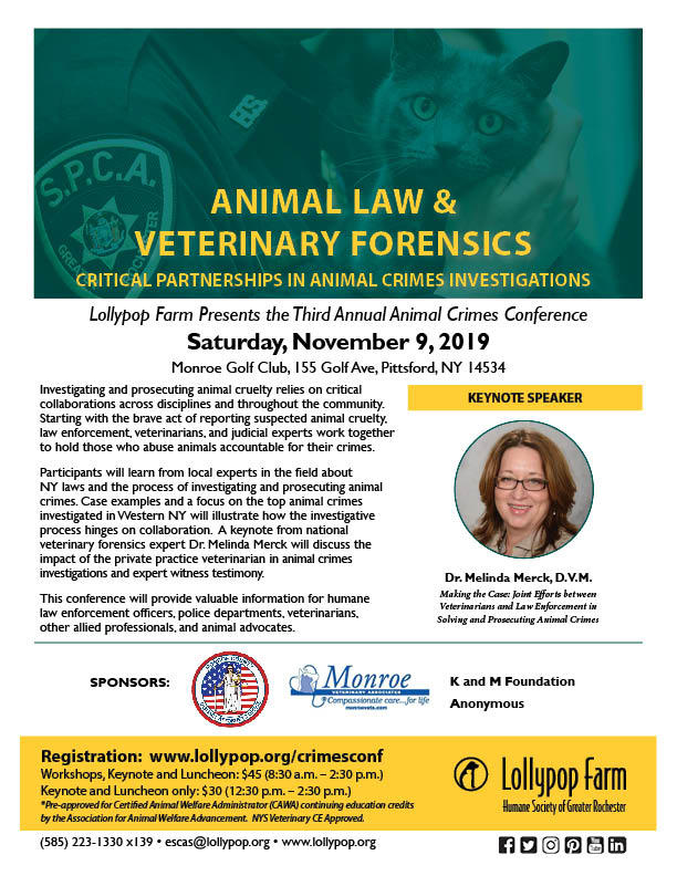 Third Annual Animal Crimes Conference | Lollypop Farm Third Annual Animal Crimes Conference | Lollypop Farm
