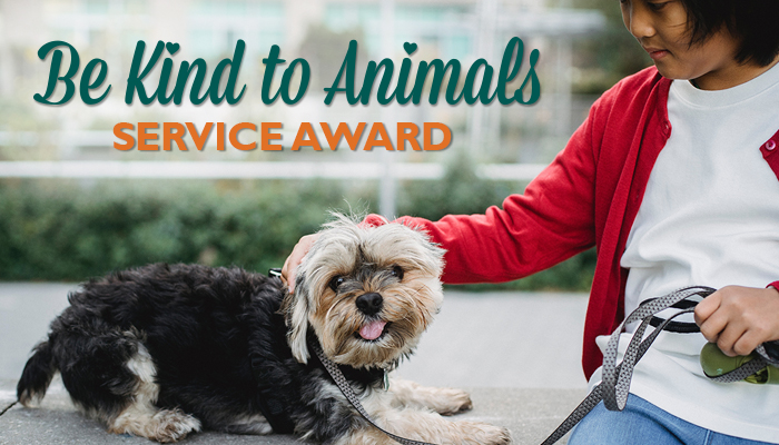 Be Kind to Animals Service Award