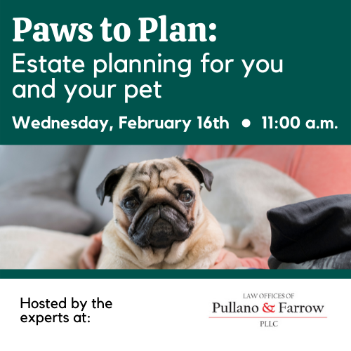 Paws to Plan: Estate planning for you and your pet @ Lollypop Farm Main Campus